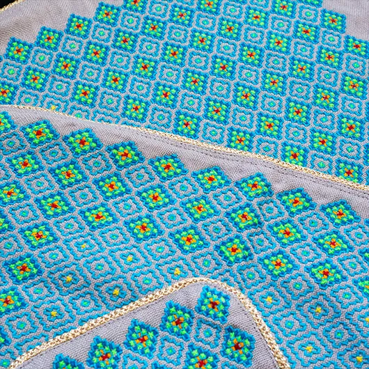 سجاده جانماز سه تکه فیروزه ای