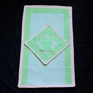 سجاده جانماز -سه تکه  - سبز و فیروزه ای