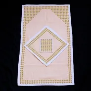 سجاده جانماز -سه تکه - زرد و کرم