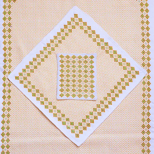 سجاده جانماز -سه تکه - زرد و کرم