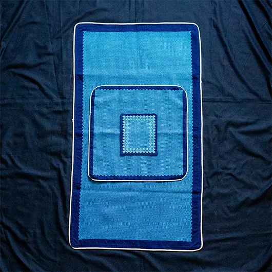 سجاده جانماز سه تکه - فیروزه ای و لاجرودی