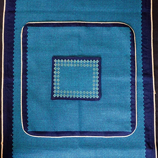 سجاده جانماز سه تکه - فیروزه ای و لاجرودی