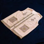 عکس جلیقه سوزن دوزی طرح فاخر - رنگ کرمی5