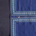 عکس جلیقه سوزن دوزی طرح فاخر - رنگ آبی کاربنی 3